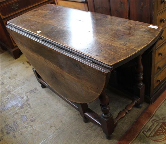 Circular oak gateleg table